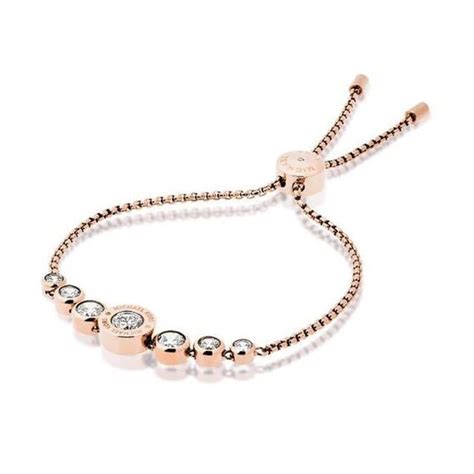 michael kors rose gold tone crystal bolo braclet|Michael Kors bracelet sale.